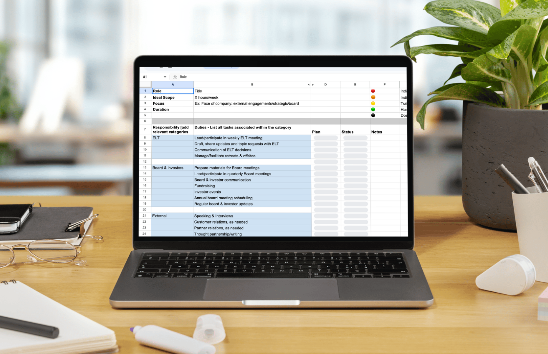 Paige Spreadsheet on Computer-1